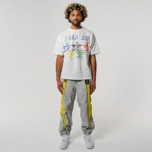 SANA Detroit Nylon Grey/Yellow Jogger pants
